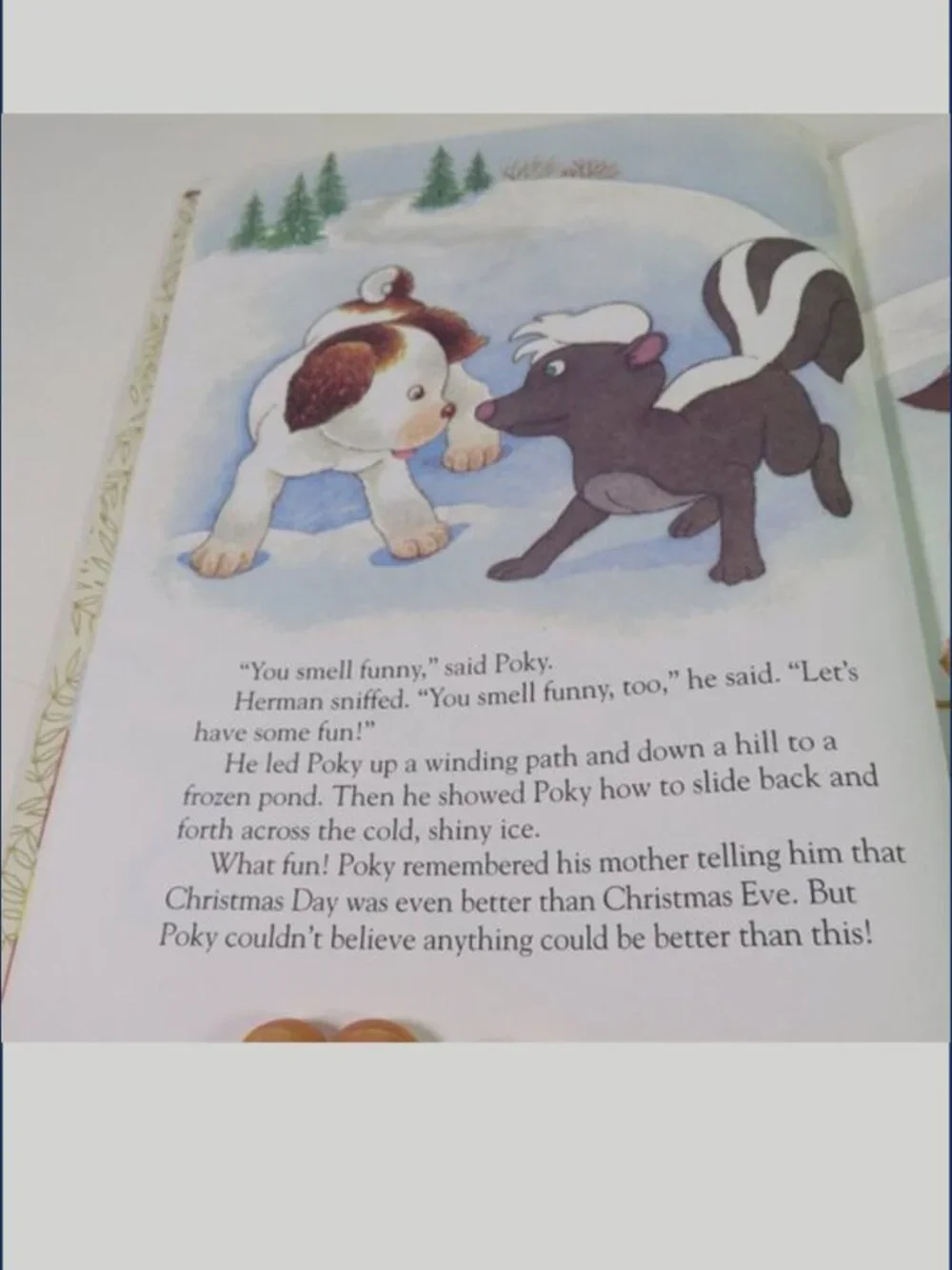 The Poky Little Puppy's First Christmas Little Golden Book 1993 Vintage hardback
